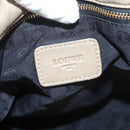 LOEWE Anagram Hand Bag Leather Gold Auth 122309-19