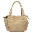 LOEWE Anagram Hand Bag Leather Gold Auth 122309-13