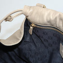 LOEWE Anagram Hand Bag Leather Gold Auth 122309-22