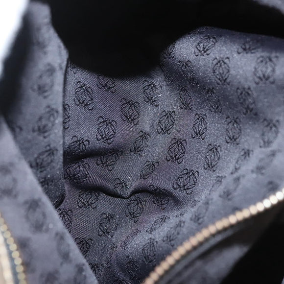 LOEWE Anagram Hand Bag Leather Gold Auth 122309