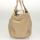 LOEWE Anagram Hand Bag Leather Gold Auth 122309-3