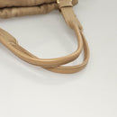 LOEWE Anagram Hand Bag Leather Gold Auth 122309-7