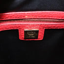 MCM Studs Backpack Leather Red Gold Auth 122310-19