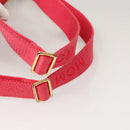 MCM Studs Backpack Leather Red Gold Auth 122310-9