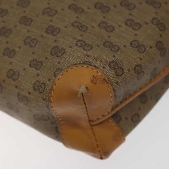 GUCCI Micro GG Supreme Shoulder Bag PVC Brown Gold 007 115 0093 Auth 122311