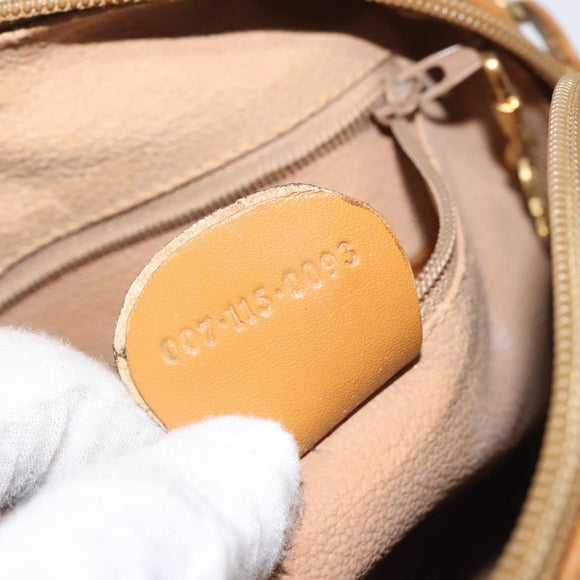 GUCCI Micro GG Supreme Shoulder Bag PVC Brown Gold 007 115 0093 Auth 122311