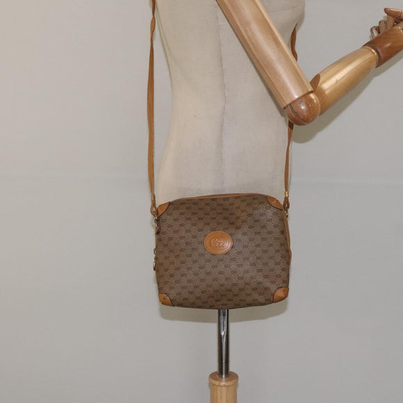 GUCCI Micro GG Supreme Shoulder Bag PVC Brown Gold 007 115 0093 Auth 122311