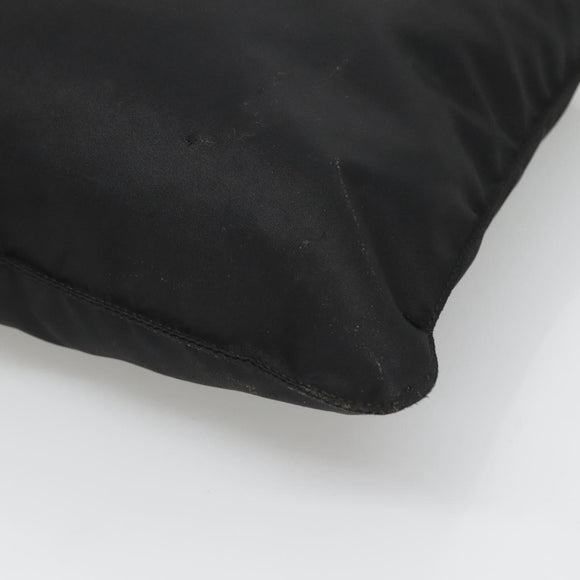 PRADA Shoulder Bag Nylon Black Silver Auth 122312