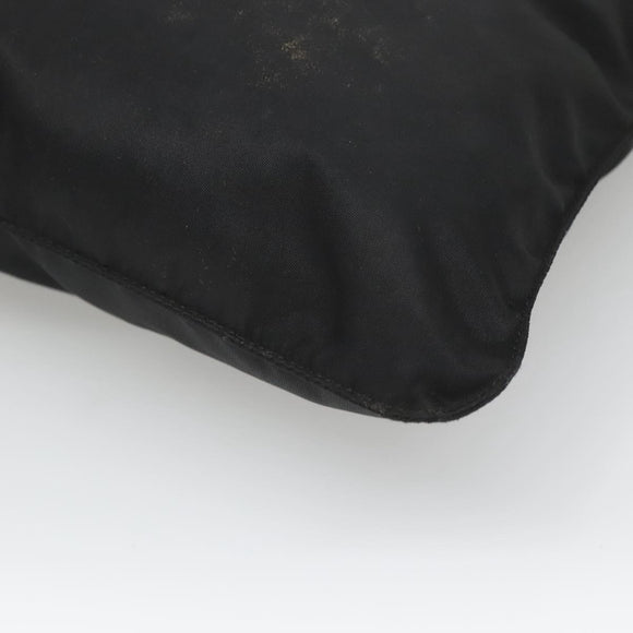 PRADA Shoulder Bag Nylon Black Silver Auth 122312