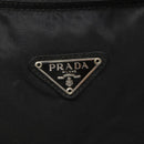 PRADA Shoulder Bag Nylon Black Silver Auth 122312-14