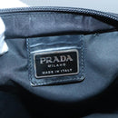 PRADA Shoulder Bag Nylon Black Silver Auth 122312-17