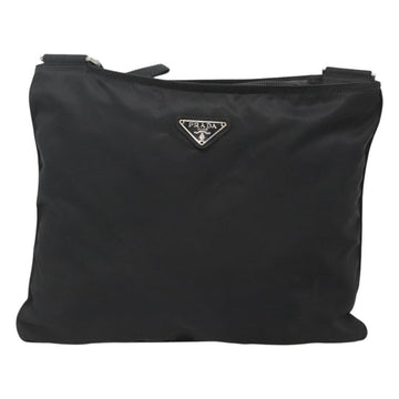 PRADA Shoulder Bag Nylon Black Silver Auth 122312 - 0