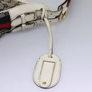 GUCCI GG Canvas Sherry Line Shoulder Bag Navy Gold 247597 203998 Auth 122316-10