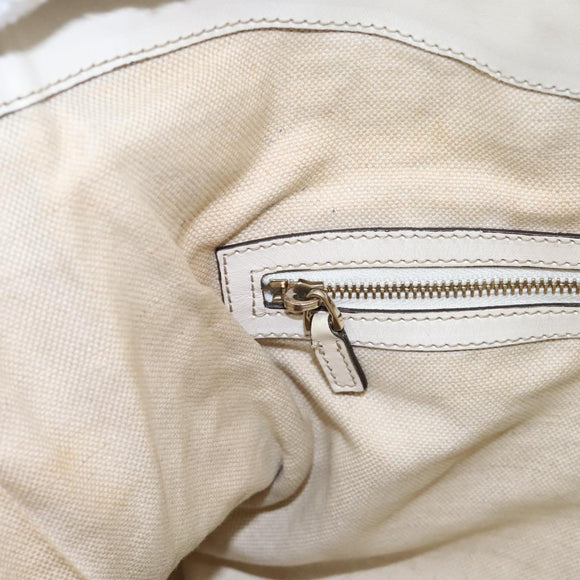 GUCCI GG Canvas Sherry Line Shoulder Bag Navy Gold 247597 203998 Auth 122316