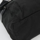 PRADA Shoulder Bag Nylon Black Silver Auth 122318-15