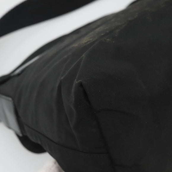 PRADA Shoulder Bag Nylon Black Silver Auth 122318