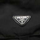 PRADA Shoulder Bag Nylon Black Silver Auth 122318-17