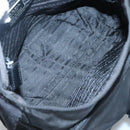 PRADA Shoulder Bag Nylon Black Silver Auth 122318-11