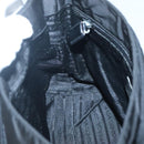 PRADA Shoulder Bag Nylon Black Silver Auth 122318-21