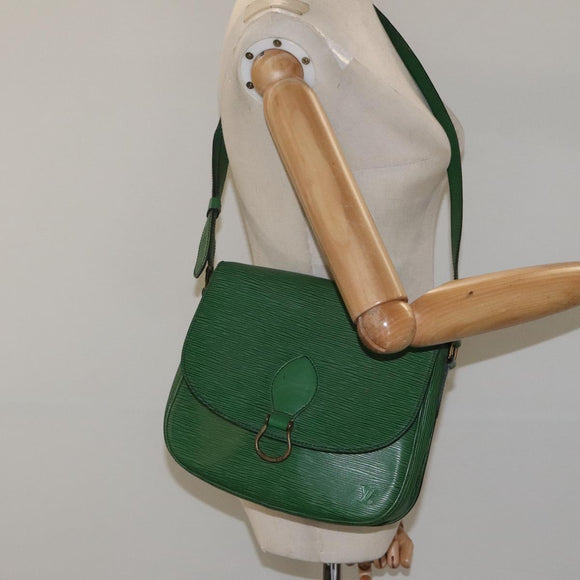 LOUIS VUITTON Epi Saint Cloud GM Shoulder Bag Green M52194 LV Auth 122324