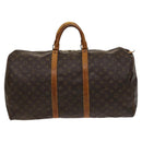 LOUIS VUITTON Monogram Keepall 55 Boston Bag M41424 LV Auth 122337-13
