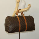 LOUIS VUITTON Monogram Keepall 55 Boston Bag M41424 LV Auth 122337-21