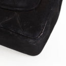 CHANEL Mini Matelasse 17 Single Flap Chain Bag Suede Purple Gold CC Auth 122356-17