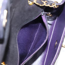 CHANEL Mini Matelasse 17 Single Flap Chain Bag Suede Purple Gold CC Auth 122356-25