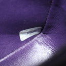 CHANEL Mini Matelasse 17 Single Flap Chain Bag Suede Purple Gold CC Auth 122356-12