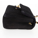 CHANEL Mini Matelasse 17 Single Flap Chain Bag Suede Purple Gold CC Auth 122356-4