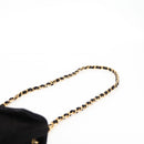 CHANEL Mini Matelasse 17 Single Flap Chain Bag Suede Purple Gold CC Auth 122356-14