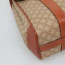 CELINE Macadam Canvas Hand Bag Beige Gold Auth 122360-15