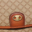 CELINE Macadam Canvas Hand Bag Beige Gold Auth 122360-17