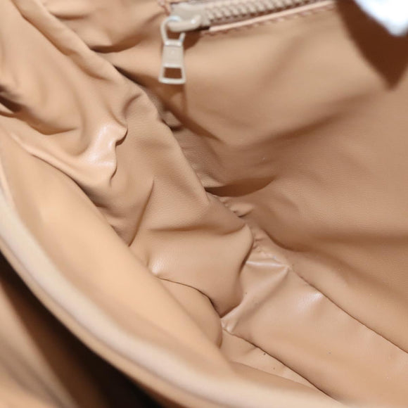 CELINE Macadam Canvas Hand Bag Beige Gold Auth 122360