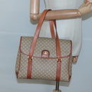 CELINE Macadam Canvas Hand Bag Beige Gold Auth 122360-23