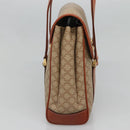 CELINE Macadam Canvas Hand Bag Beige Gold Auth 122360-3