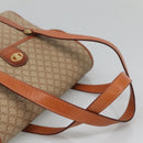 CELINE Macadam Canvas Hand Bag Beige Gold Auth 122360-7