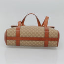 CELINE Macadam Canvas Hand Bag Beige Gold Auth 122360-5