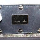 FENDI Zucca Canvas Mia Chain Shoulder Bag Silver Gold Auth 122372AV-17