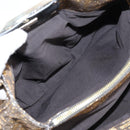 FENDI Zucca Canvas Mia Chain Shoulder Bag Silver Gold Auth 122372AV-10