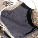 FENDI Zucca Canvas Mia Chain Shoulder Bag Silver Gold Auth 122372AV-20