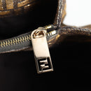 FENDI Zucca Canvas Mia Chain Shoulder Bag Silver Gold Auth 122372AV-23