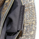 FENDI Zucca Canvas Mia Chain Shoulder Bag Silver Gold Auth 122372AV-11