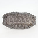 FENDI Zucca Canvas Mia Chain Shoulder Bag Silver Gold Auth 122372AV-5