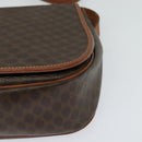 CELINE Macadam Canvas Shoulder Bag PVC Leather Brown Gold Auth 122373-14