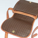 CELINE Macadam Canvas Shoulder Bag PVC Leather Brown Gold Auth 122373-17