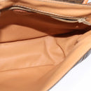 CELINE Macadam Canvas Shoulder Bag PVC Leather Brown Gold Auth 122373-18