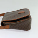 CELINE Macadam Canvas Shoulder Bag PVC Leather Brown Gold Auth 122373-3