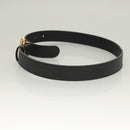 GUCCI GG Marmont Belt Leather 33.5"" Black Gold 414516 Auth 122376-4