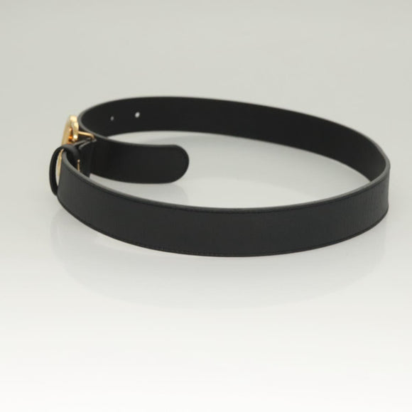 GUCCI GG Marmont Belt Leather 33.5"" Black Gold 414516 Auth 122376